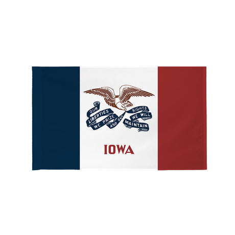 Iowa state flag with pole sleeve