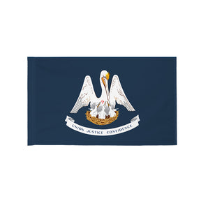 Louisiana state flag with pole sleeve