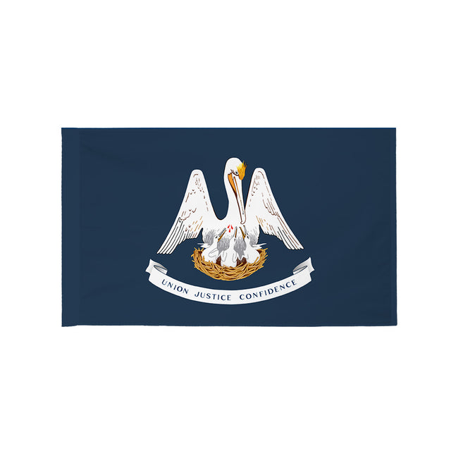 Louisiana state flag with pole sleeve
