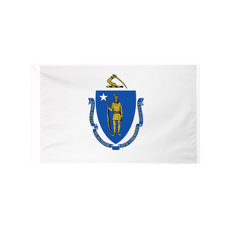 Massachusetts state flag with pole sleeve