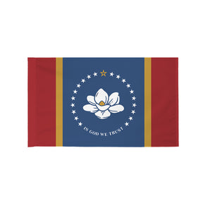 Mississippi state flag with pole sleeve