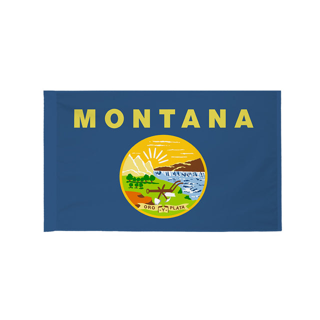 Montana state flag with pole sleeve