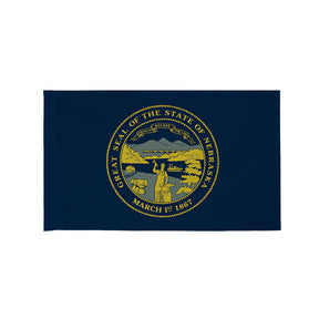 Nebraska state flag with pole sleeve
