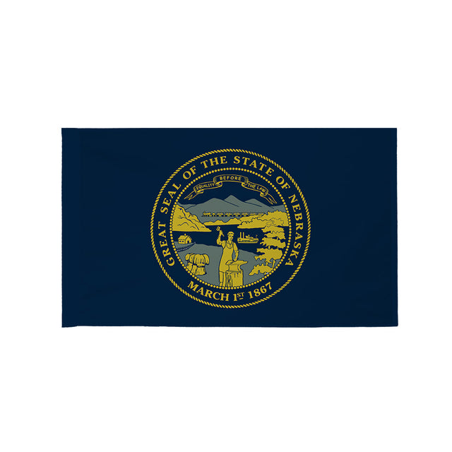 Nebraska state flag with pole sleeve
