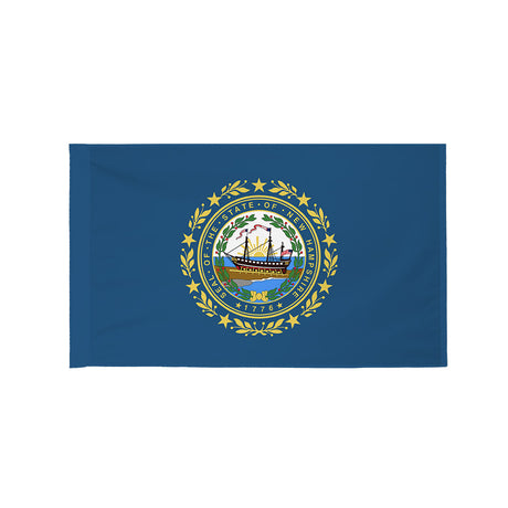 New Hampshire state flag with pole sleeve