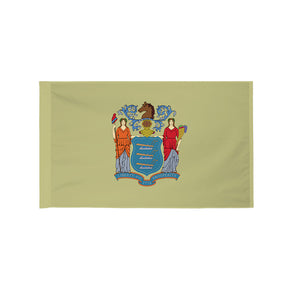 New Jersey state flag with pole sleeve