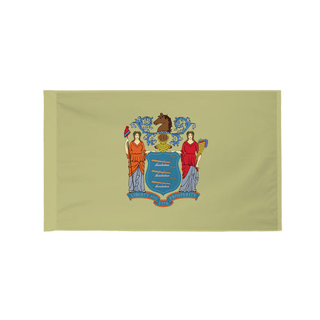 New Jersey state flag with pole sleeve