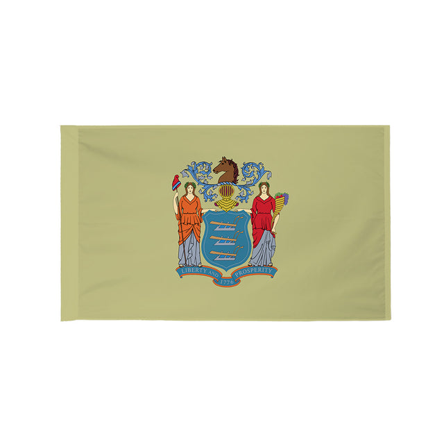 New Jersey state flag with pole sleeve