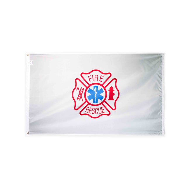 Nylon Fire Rescue flag with grommets