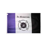 Nylon Fireman Mourning flag with grommets