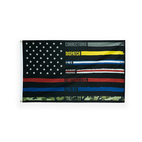Nylon Thin Line First Responder Flag