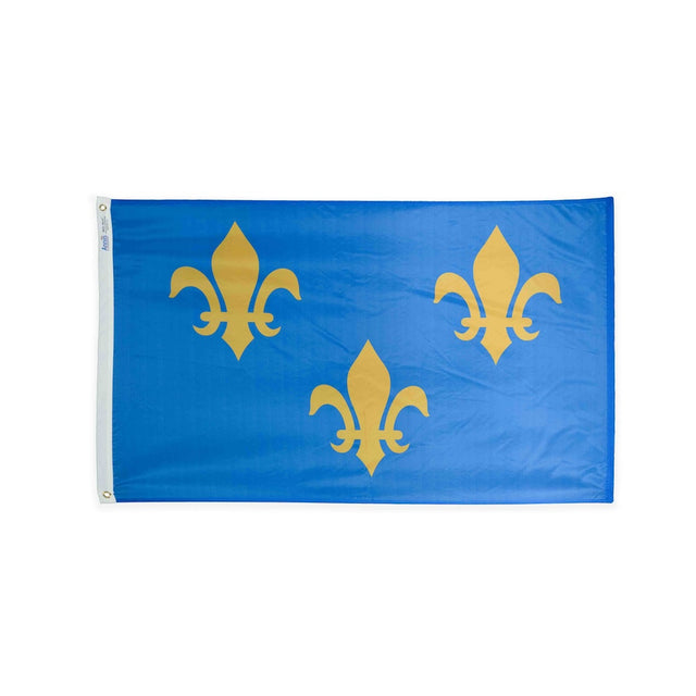Nylon Fleur De Lis blue flag with grommets