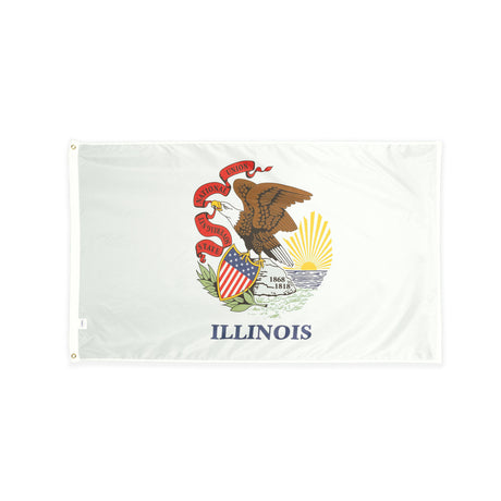 Nylon Illinois state flag with grommets