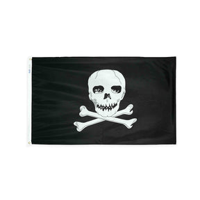 Nylon Jolly Roger flag with grommets