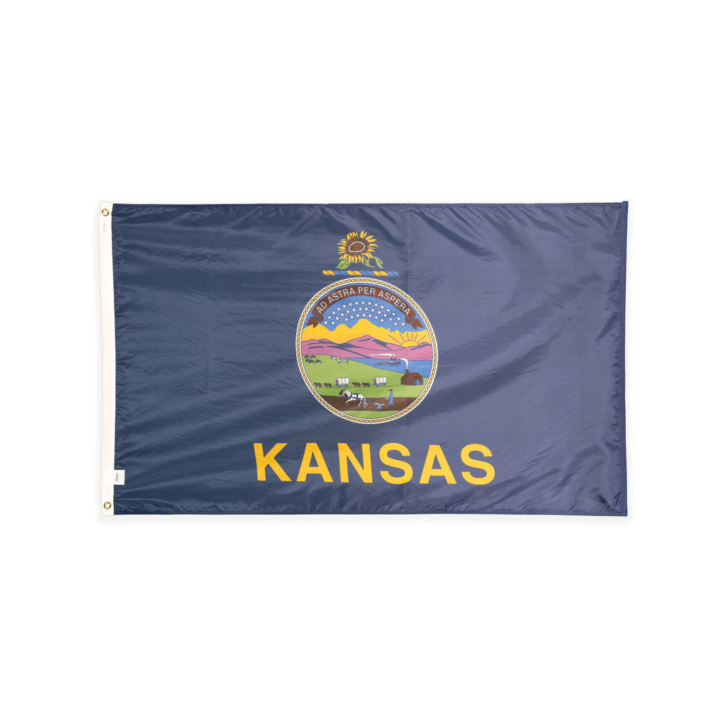 Nylon Kansas state flag with grommets