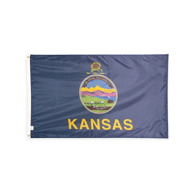 Nylon Kansas state flag with grommets