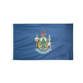 Nylon Maine state flag with grommets