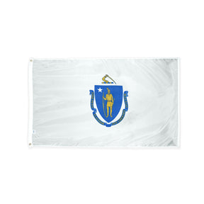 Nylon Massachusetts state flag with grommets