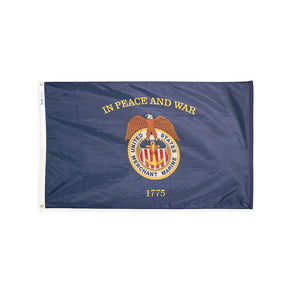 Nylon Merchant Marines flag with grommets