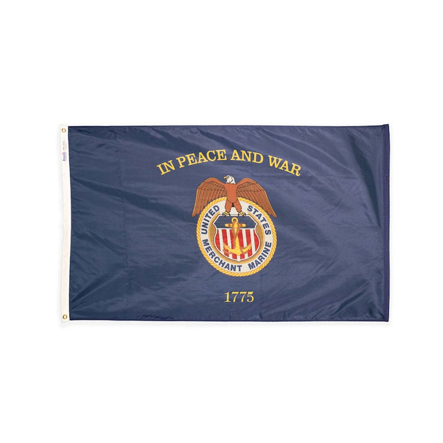 Nylon Merchant Marines flag with grommets