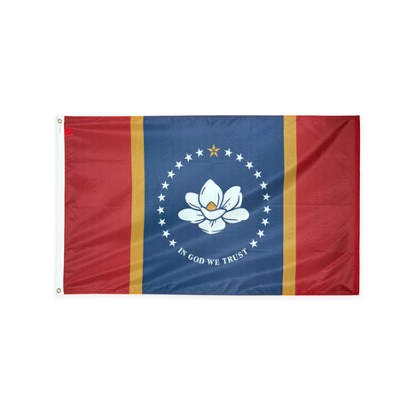 Nylon Mississippi state flag with grommets