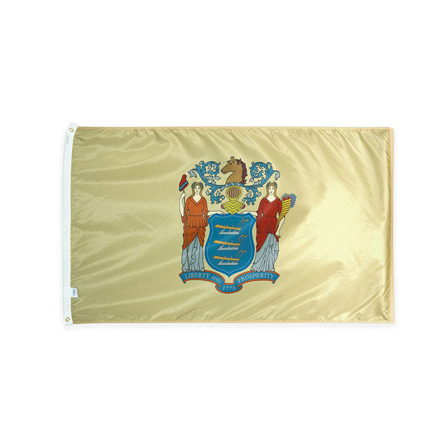Nylon New Jersey state flag with grommets