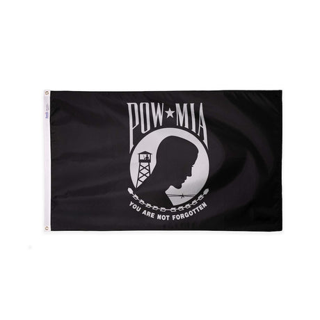 Nylon single reverse POW/MIA flag with grommets