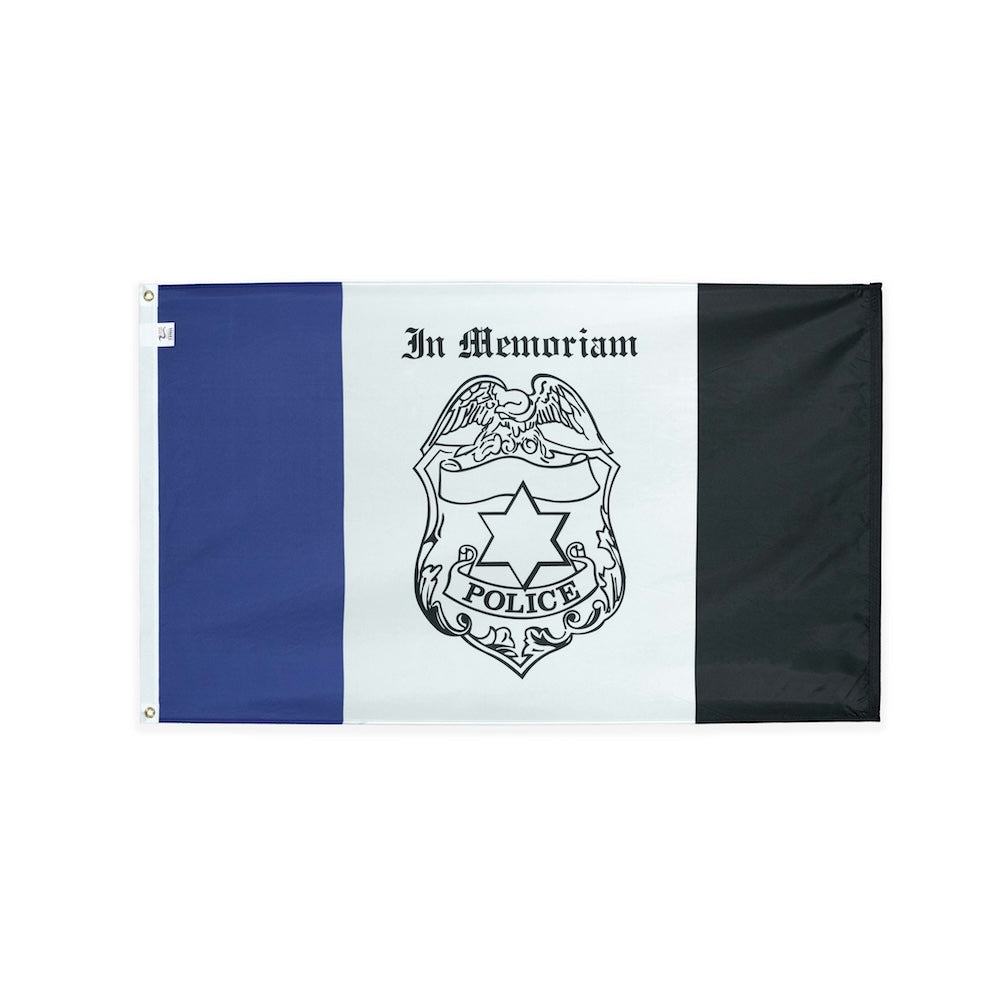 Nylon Police Mourning Flag with grommets