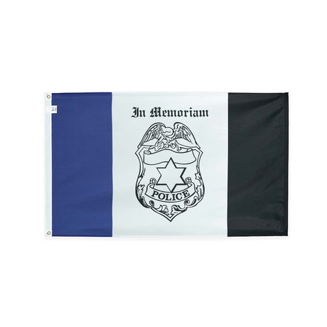 Nylon Police Mourning Flag with grommets
