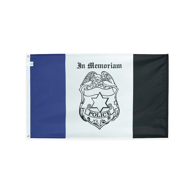 Nylon Police Mourning Flag with grommets