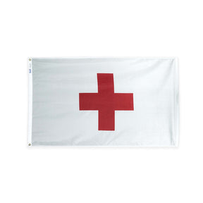 Nylon Red Cross Flag with grommets