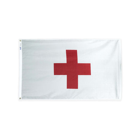 Nylon Red Cross Flag with grommets