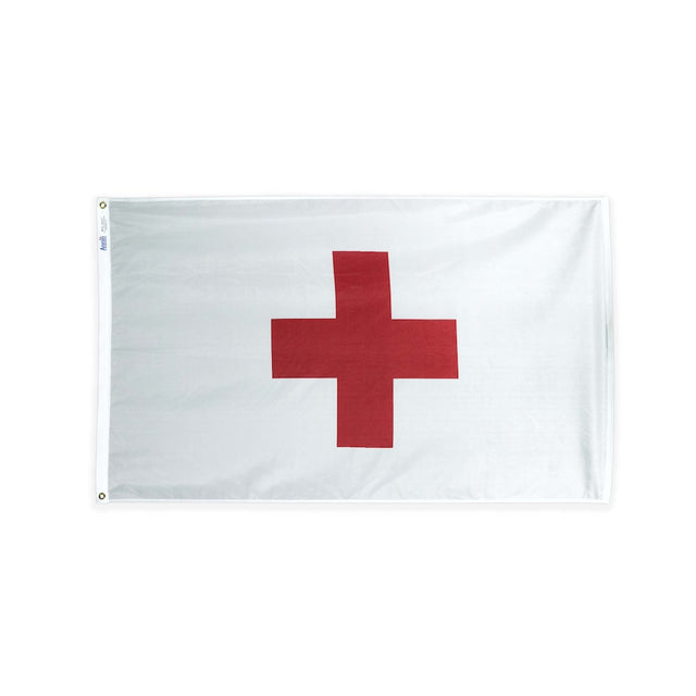 Nylon Red Cross Flag with grommets