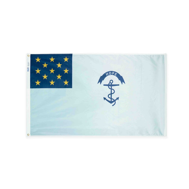 Nylon Rhode Island Regiment flag with grommets