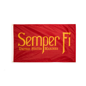 Nylon Marine Corps Semper Fi flag with grommets