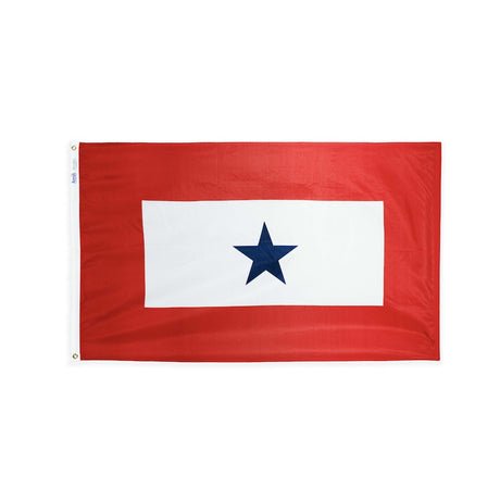 Nylon Blue Star Service flag with grommets
