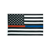 Nylon Thin Red Blue Line American Flag with grommets