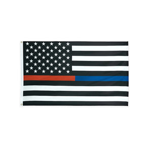 Nylon Thin Red Blue Line American Flag with grommets