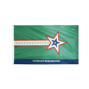 Nylon Veterans Remembered flag with grommets