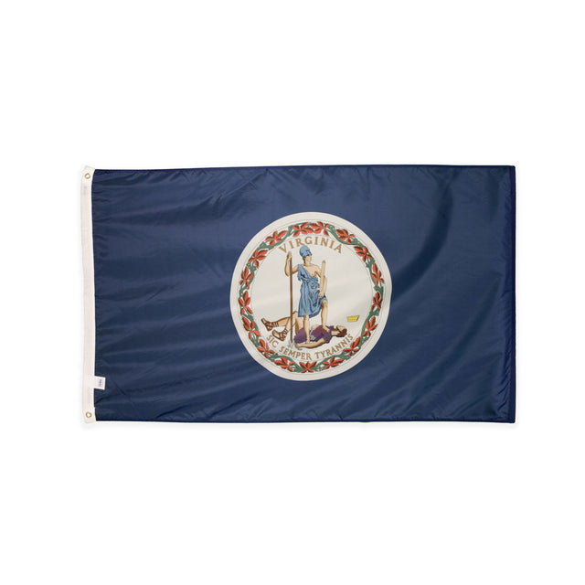 Nylon Virginia state flag with grommets