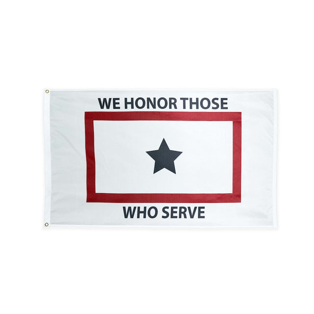 Nylon We Honor Those Who Serve flag with grommets