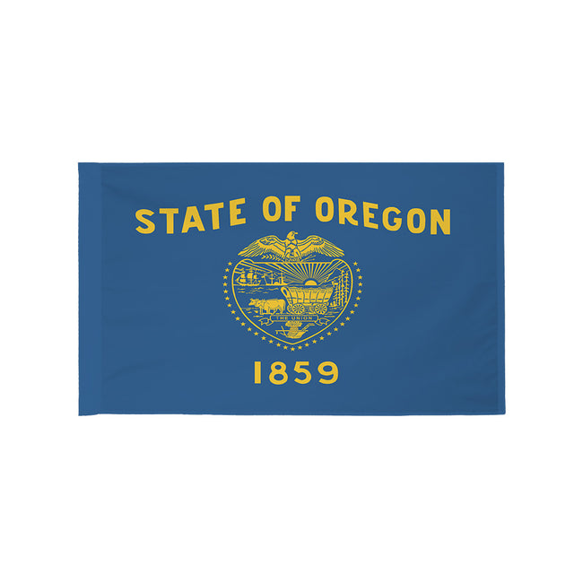 Oregon state flag with pole sleeve