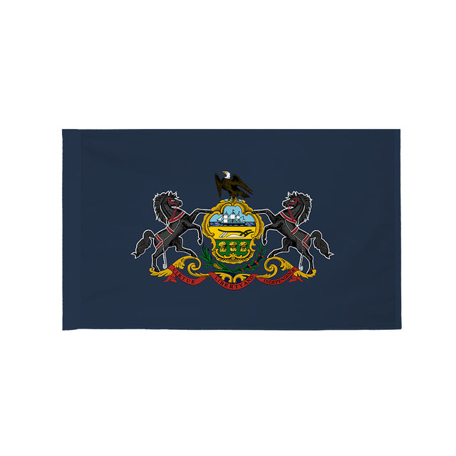 Pennsylvania state flag with pole sleeve