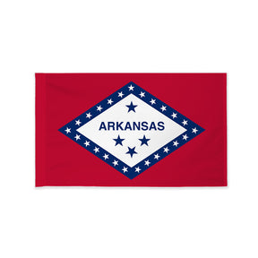 Arkansas state flag with pole sleeve