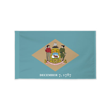 Delaware state flag with pole sleeve