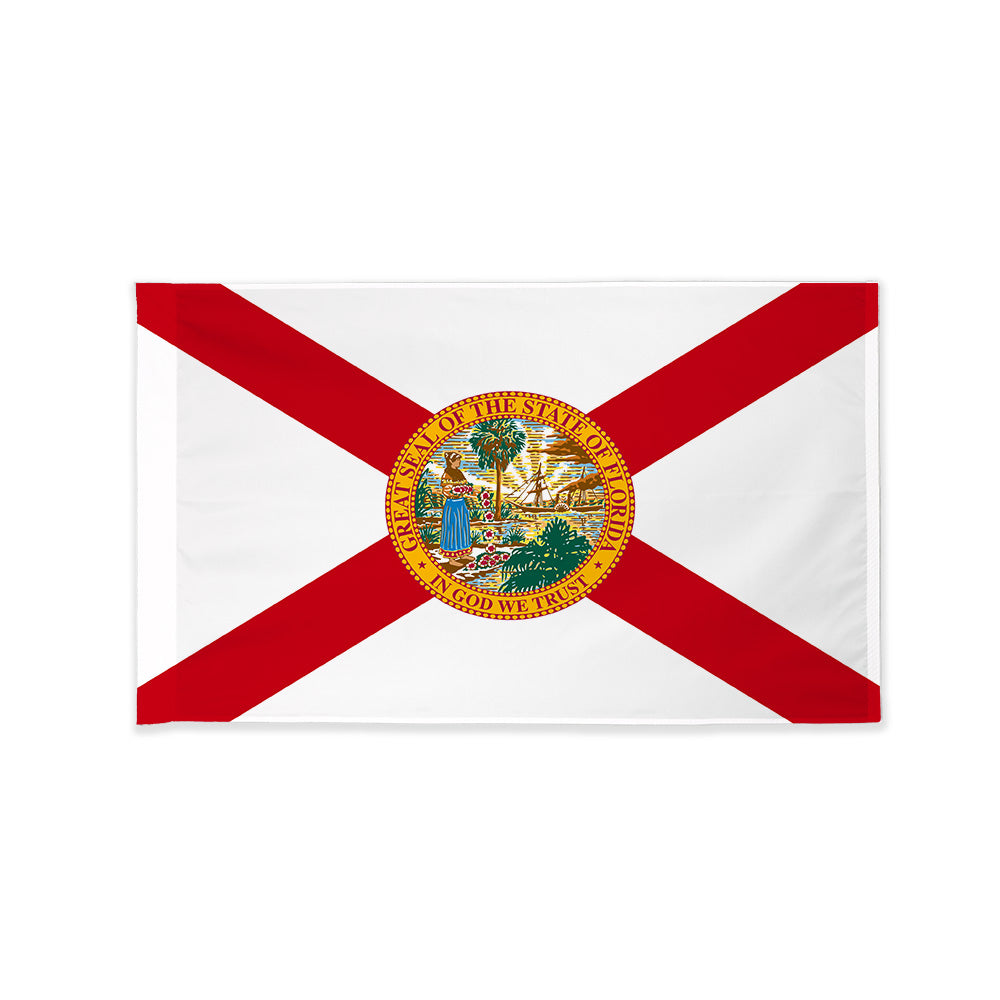 Florida state flag with pole sleeve