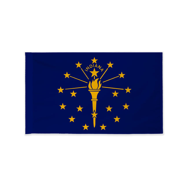Indiana state flag with pole sleeve