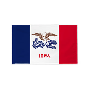 Iowa state flag with pole sleeve