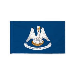 Louisiana state flag with pole sleeve