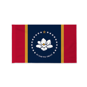 Mississippi state flag with pole sleeve